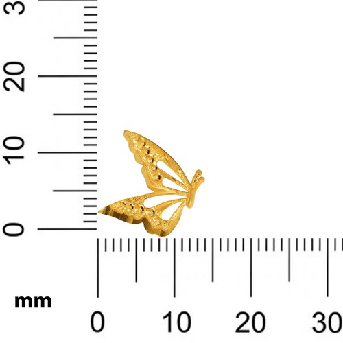 Joyería de oro amarillo de 22 quilates con tachuelas de oro dulce mariposa pa... - Imagen 5 de 5