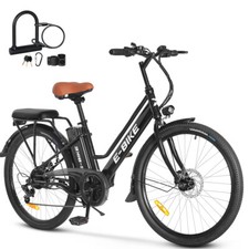 2024 E-Bike 26" Electric Bike 750W Motor City Bicycle -Commuter Ebike for Adults