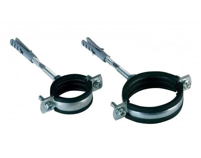 Rubber Lined Pipe Clamp with Screw Pipe Metal Bracket Tube Steel Clip Holder