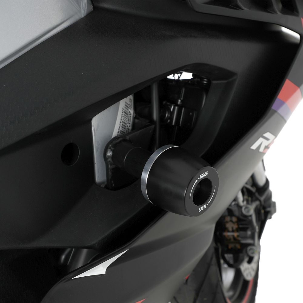 R&G Racing Black Crash Protectors For 2024-2025 Aprilia RS457 CP0575BL