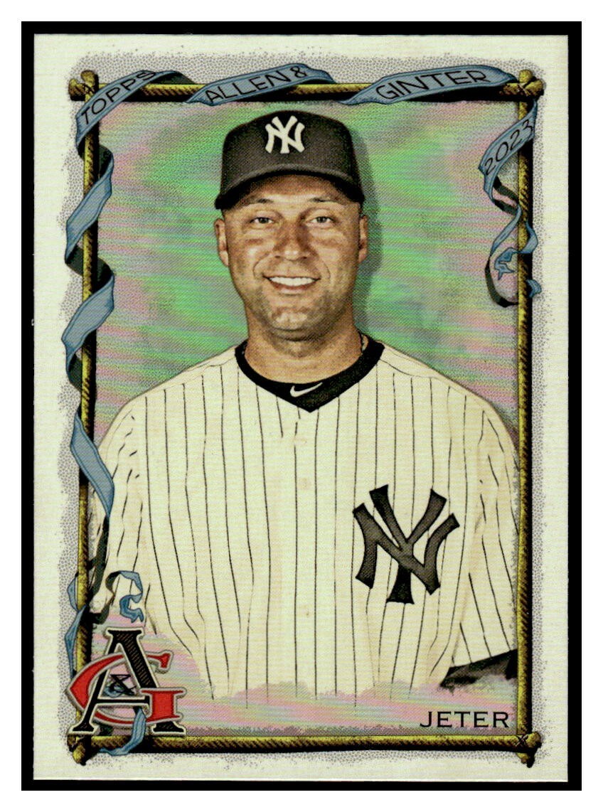 2023 Topps Allen Ginter Silver Portrait 104 Derek Jeter New York Yankees card