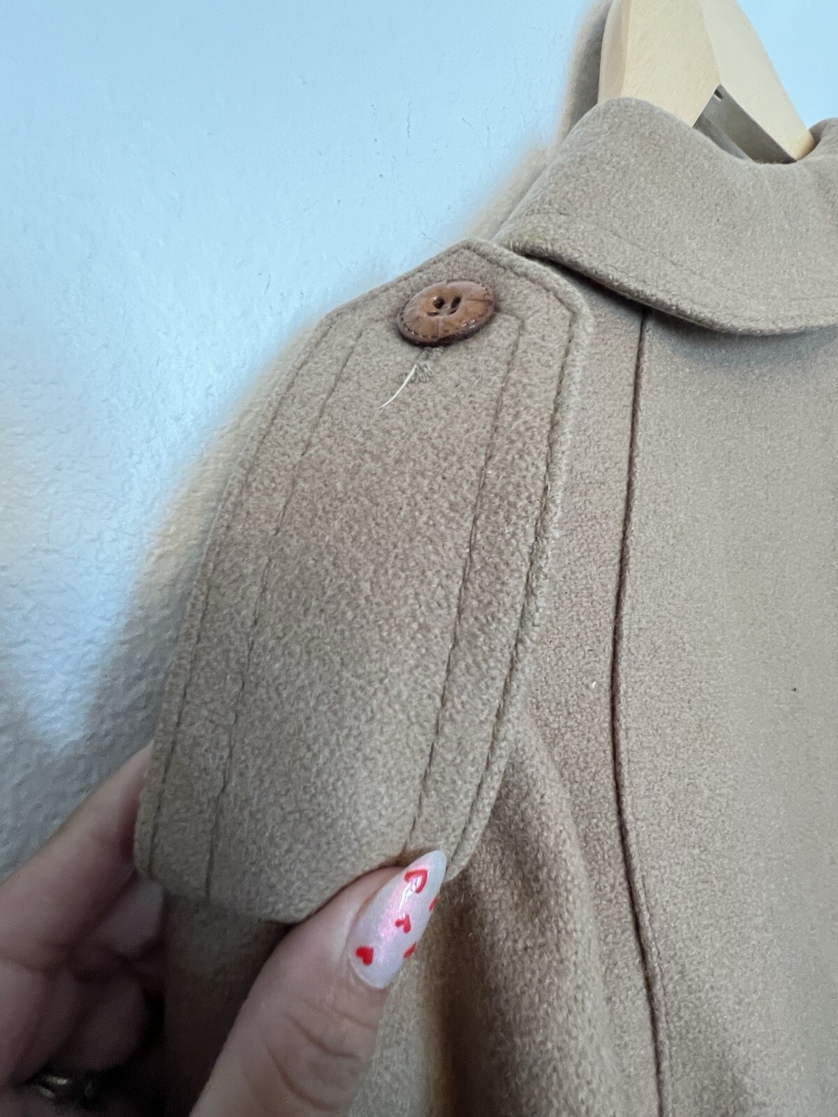 Vintage Europe Craft Trench Coat Tan Unisex Belt Very Heavy XL image 8