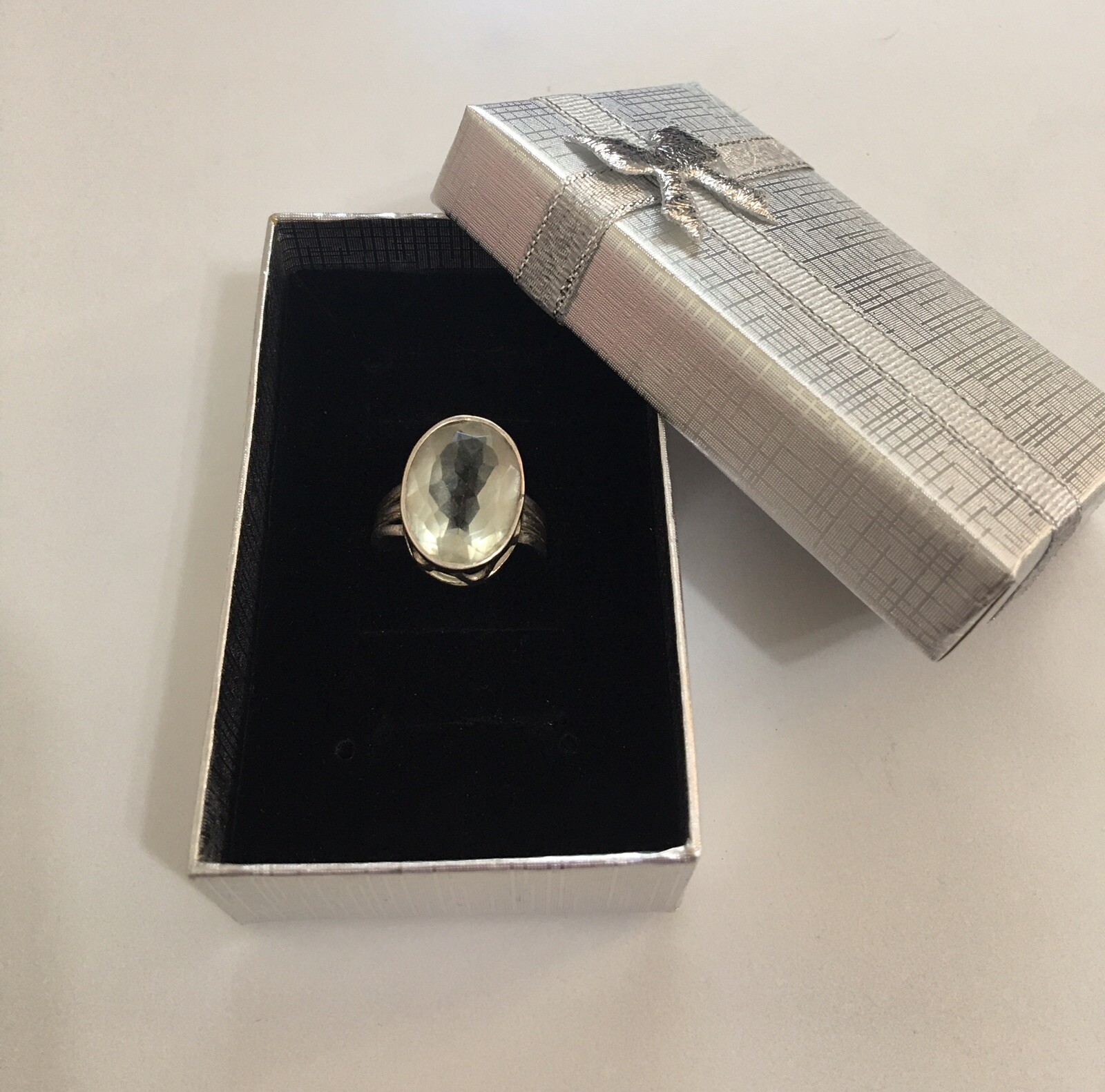 Vintage 925 Solid Sterling Silver Large Aquamarin… - image 4