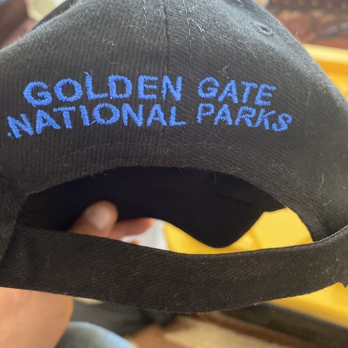 Alcatraz Black Strapback Cap Golden Gate National Parks Hat Embroidered - Picture 5 of 6