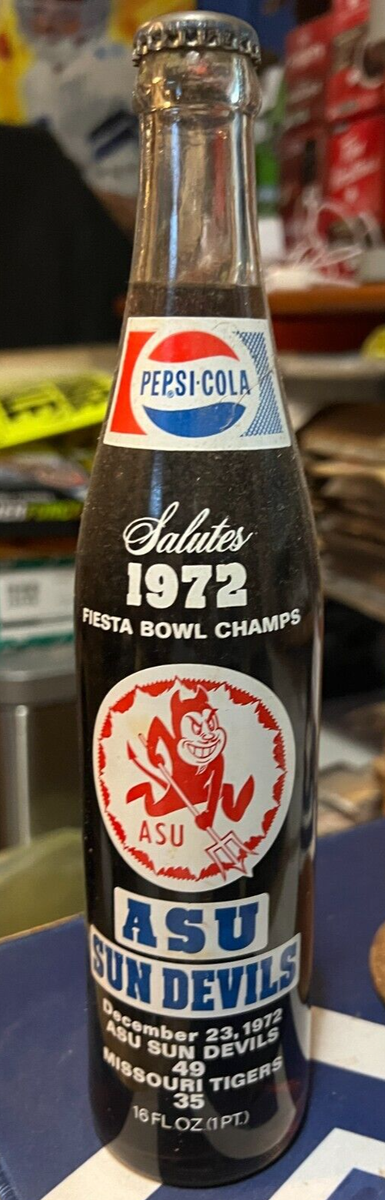 1972 ARIZONA STATE SUN DEVILS------16 OUNCE---PEPSI BOTTLE---FULL 