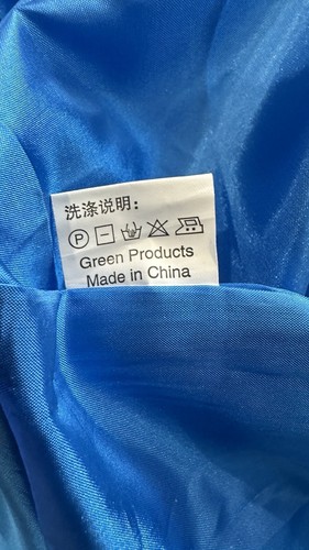 Accappatoio kimono lungo in raso blu Zhong Sang con ricamo taglia XXL - Foto 18 di 18