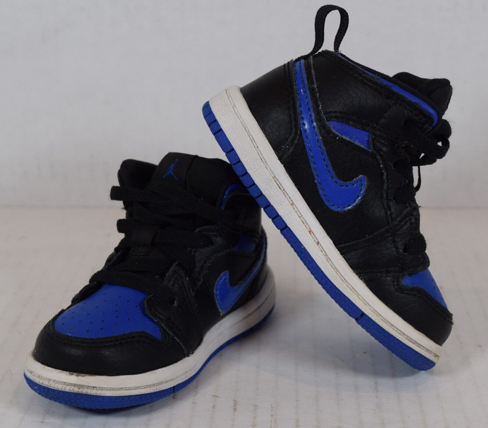 Nike Air Jordan 1 Mid Size 5c Toddler Royal blue Black 640735-068 | eBay