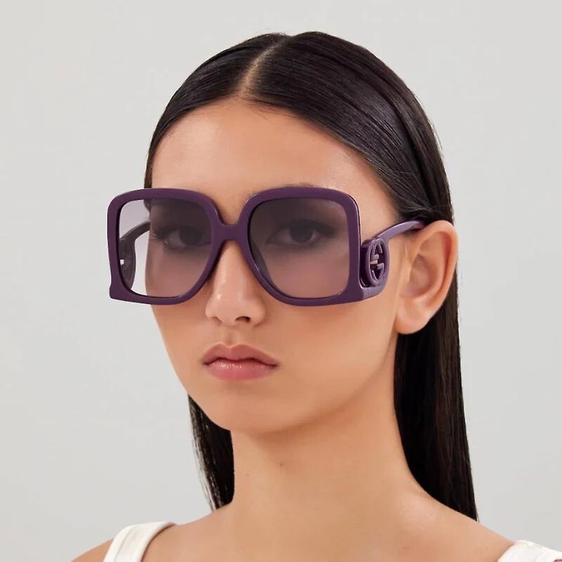 Gucci Ladies Sunglasses Violet Purple Oversized GG 1326 S 003 58mm