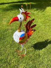 XL Vogel Hugo Medusa Großfigur Vogel Gartendeko Windlicht Garten Handarbeit 1,2m