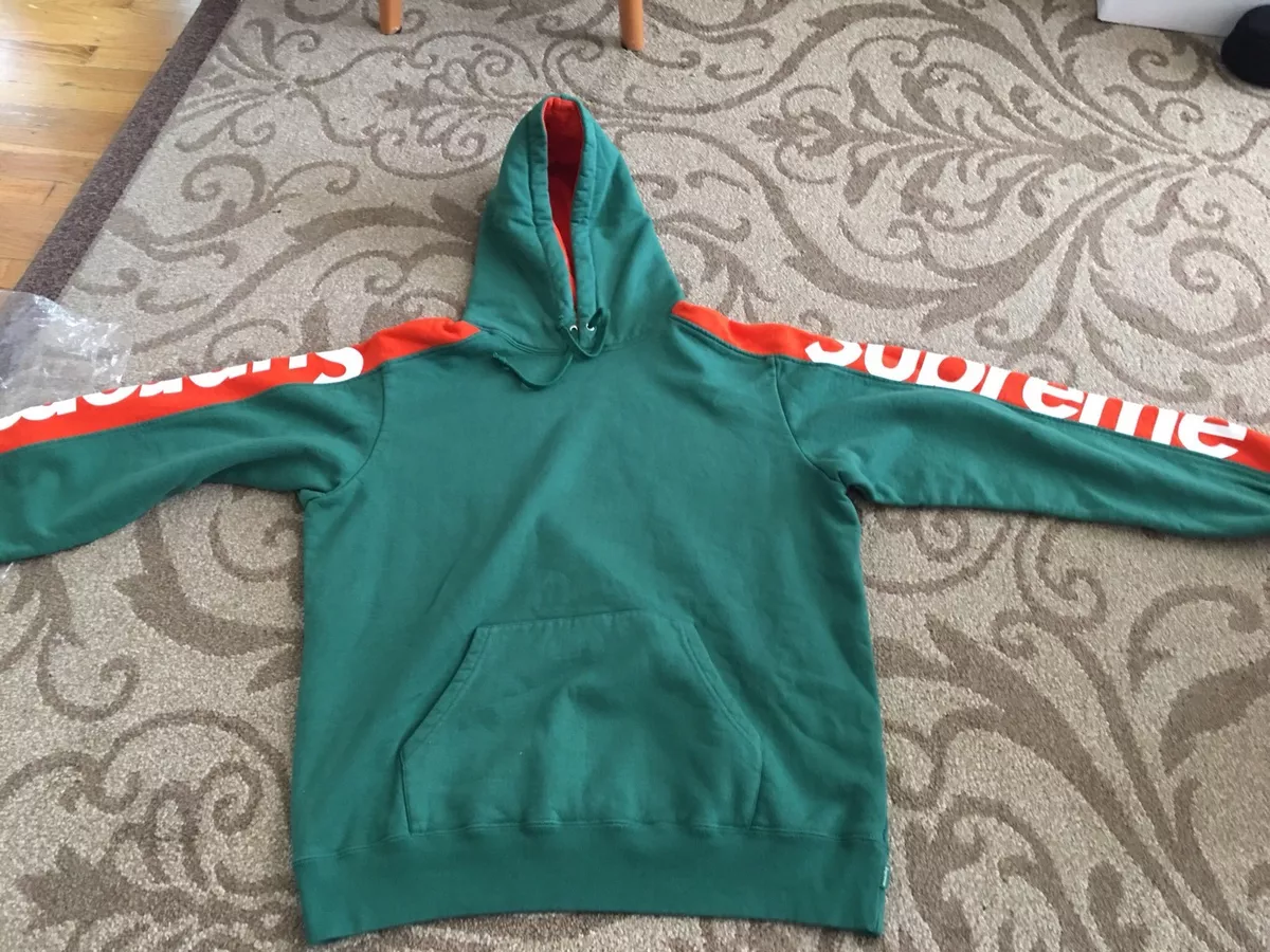 Supreme Sideline Hooded Sweatshirt Light Pine Green Large Box Logo