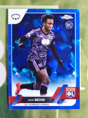 2022-23 Topps UEFA Women's Chrome Sapphire Vicki Becho RC 98 Olympique Lyonnais