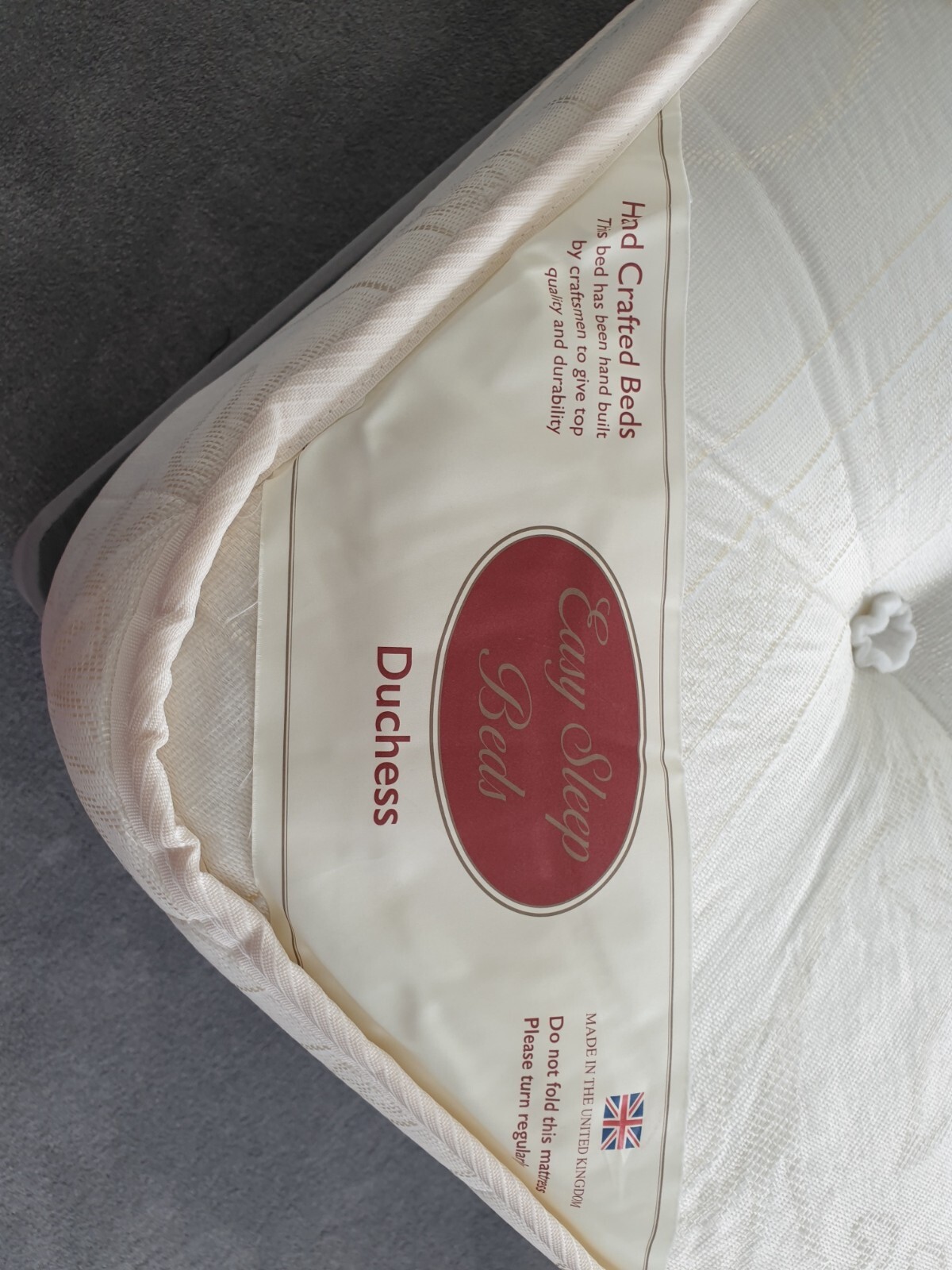 Double divan bed with mattress and headboard eBay