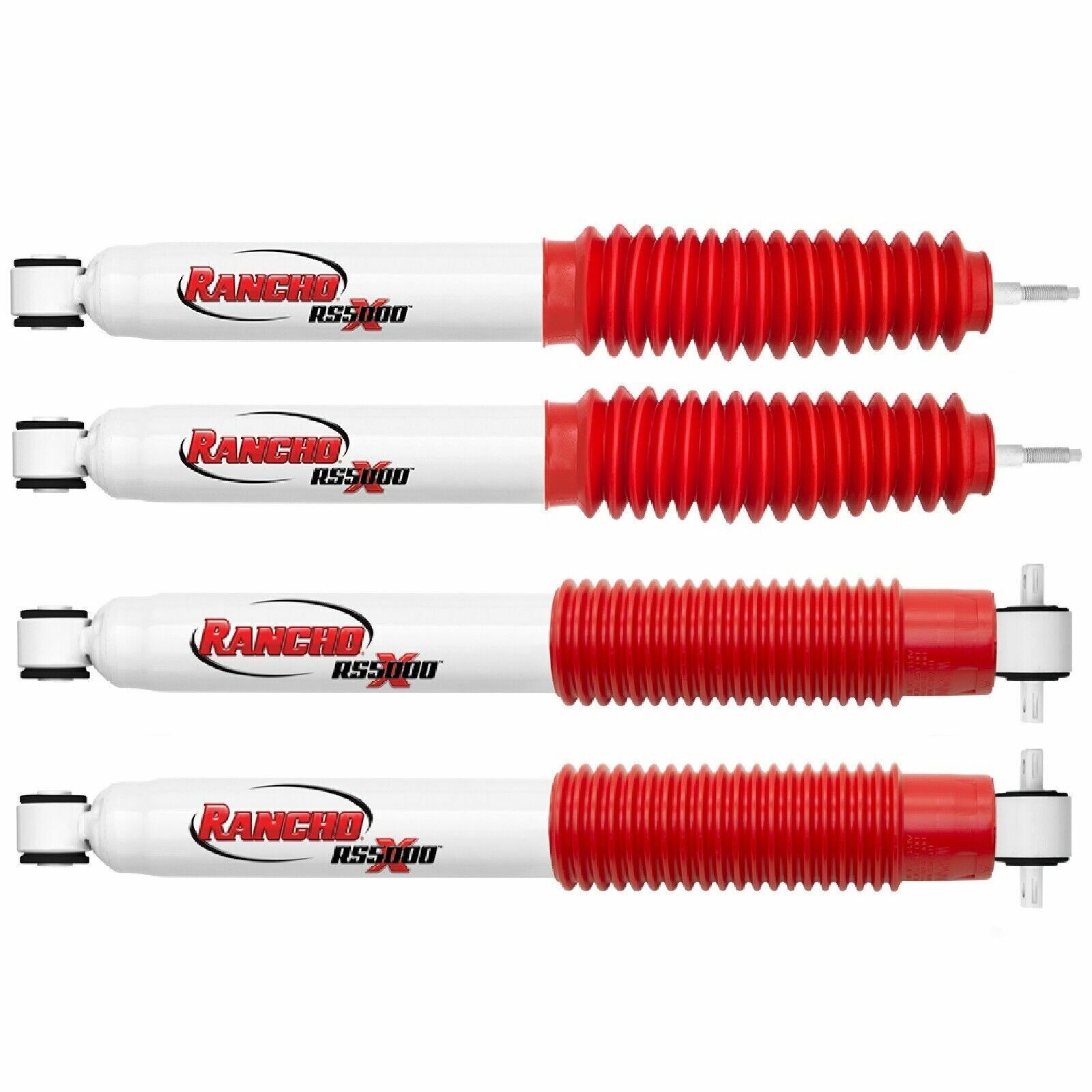 Jeep Rancho Shocks Rear Mount Rancho Set of Front & Rear RS5000X Gas Shocks for Jeep Wrangler JK w/ 0 ...