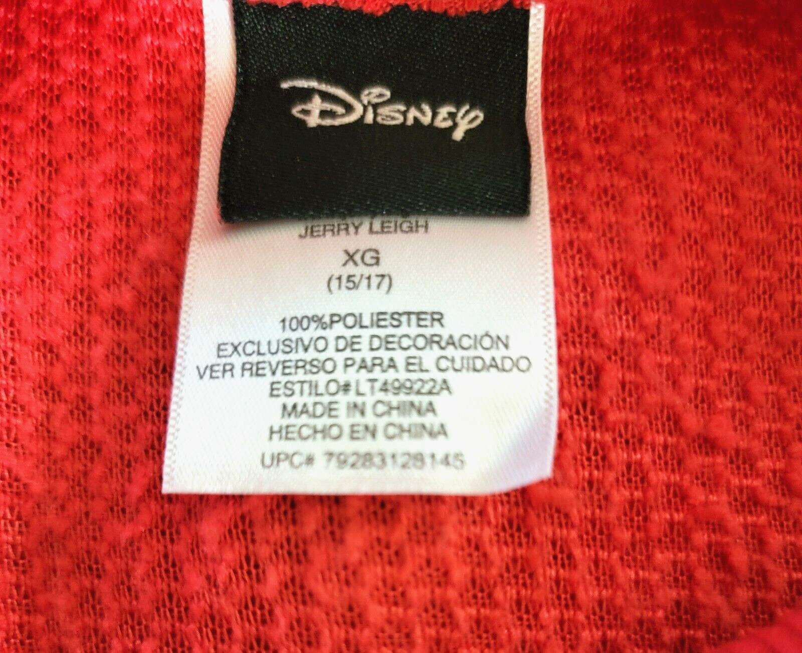 Disney Mickey Mouse Pullover Sequin Red Shirt Top… - image 14
