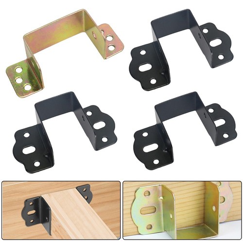 Bed Connecting Connector Brackets Sturdy Metal Fixings for U Shaped