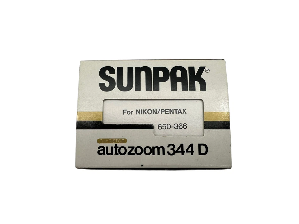 Sunpak 344D Auto Zoom Shoe Mount Flash For Nikon Pentax Cameras 650-366 New OS - Image 3 of 4