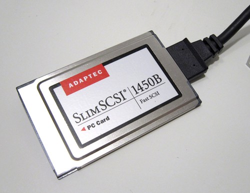 Adaptec SlimSCSI 1450B Fast SCSI PCMCIA PC Card Adapter with Cable EXCELLENT - Picture 2 of 9