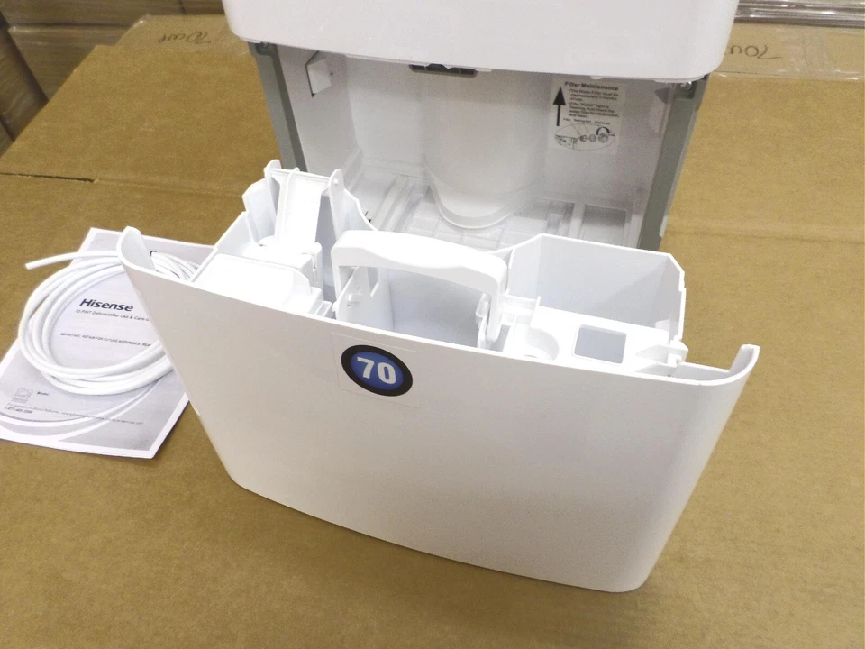 Hisense by Whirlpool 70 PT pinta con bomba incorporada Lowes deshumidificador silencioso Foto 3 de 4