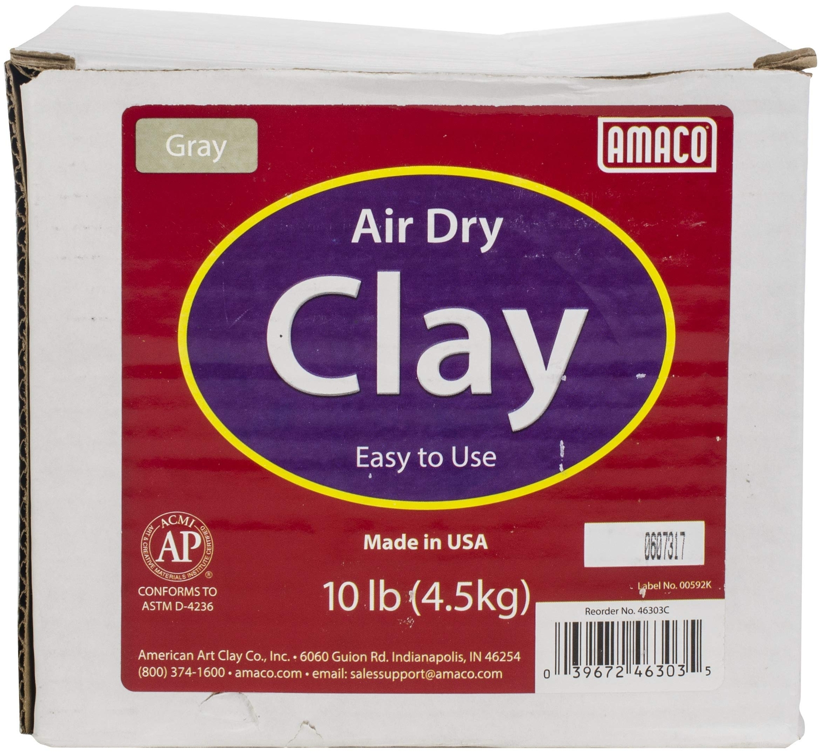 Gray All Purpose Air Dry Clay 10 lb for Sculpting Modeling Pottery Arts