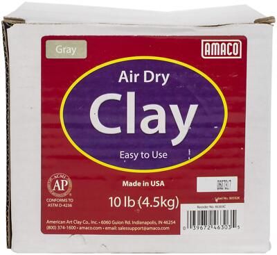 Gray All Purpose Air Dry Clay 10 lb for Sculpting Modeling Pottery Arts