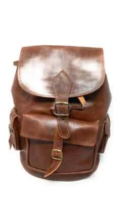 Damen Rucksack Tasche Umhängetasche Echtes Leder Marokko 36 x 26 Einzigartig - Bild 1 von 4