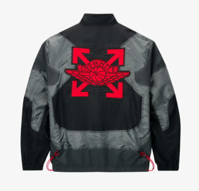 Jordan x Off White Woven Jacket Chicago Black Red Grey Size M L XL