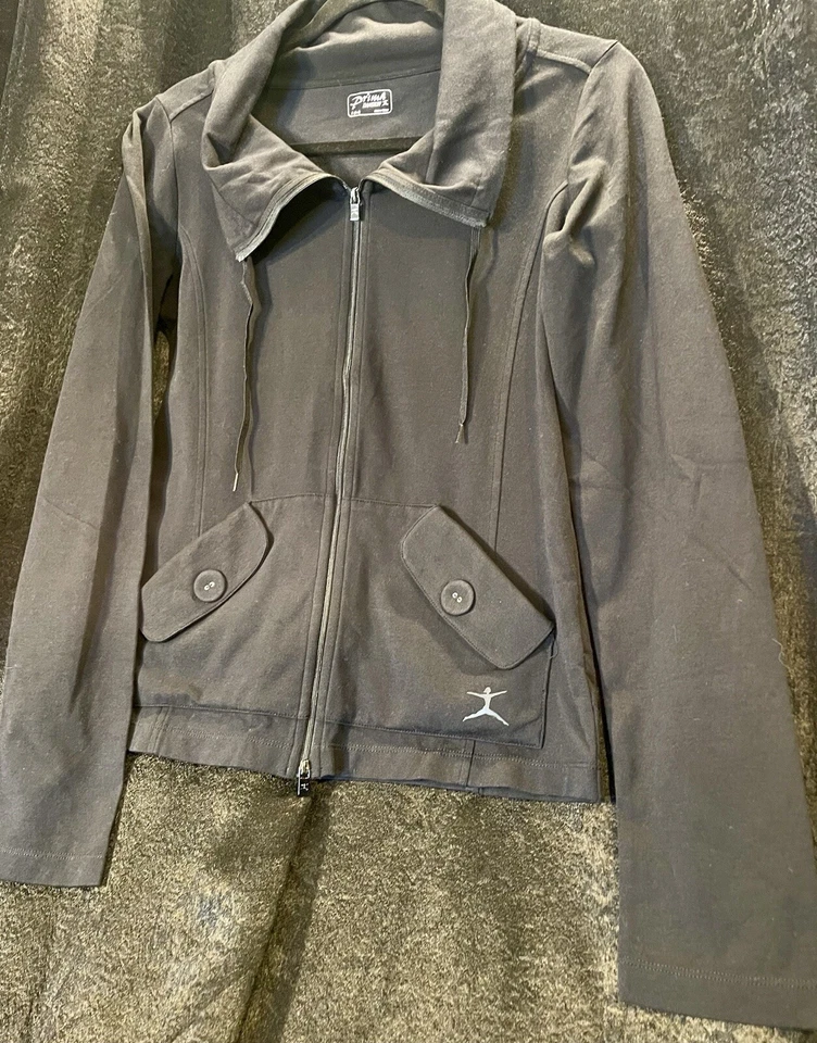 NUEVO CON ETIQUETAS Danskin Mujer Cremallera Completa 🖤 Chaqueta Linda Talla S 4/6 Nuevo Entrenamiento Fitness Foto 3 de 4