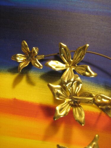 Kolibris & Blumen Messing moderner Stil Metall Wandbild - Bild 4 von 6
