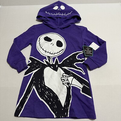 Girls Small Nightmare Before Christmas Sweater Dress W/ Hood- Jack  Skellington | eBay