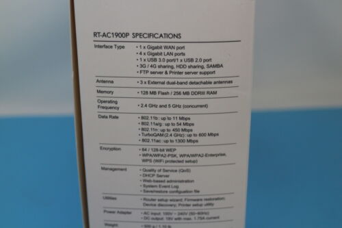 ASUS Performance WI-FI router AC1900 (RT-AC1900P) 4K Ultimate Gaming - Foto 2 di 9