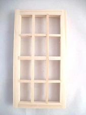 12-Light Window 2-1/2x5" dollhouse 1:12 scale #5024 1pc Houseworks wooden 