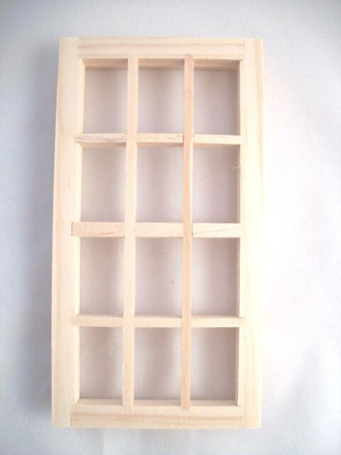 12-Light Window 2-1/2x5" dollhouse 1:12 scale #5024 1pc Houseworks wooden