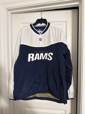 Reebok Jacket Men's Large Blue White NFL Team Apparel On Field St. Louis Rams