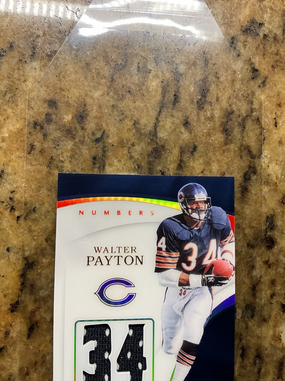 WALTER PAYTON 2017 Panini Immaculate Numbers GAME USED non auto Patch JSY #/34 view 4