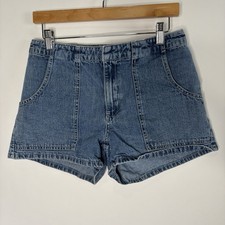 Vintage 90's Y2K Old Navy Jean Shorts Back Pocket Hook Loop Closure Women 6