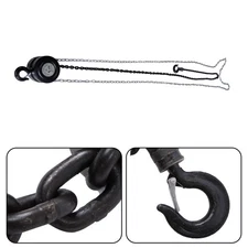 2200lbs Manual Hand Chain Hoist 10ft Alloy Steel G80 Chain 360° Swivel Hooks