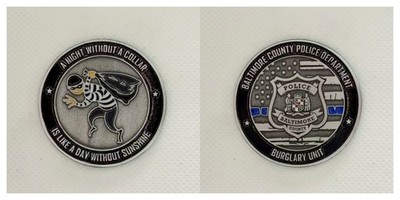 Baltimore County Police Burglary Unit Challenge Coin 2#3