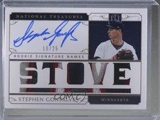 2019 Panini National Treasures Holo Gold 10/25 Stephen Gonsalves Auto nd3