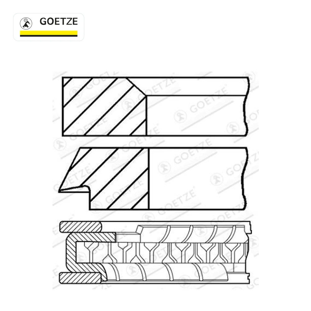 Jeu de segments de pistons GOETZE ENGINE