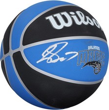 Jalen Suggs Orlando Magic Signed Wilson Tribute Black and Blue Logo Basketball
