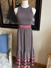 Women's Ulla Johnson Maxi Dress, M, Navy and Pink Sz S
