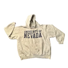 Vtg Gear For Sports University Of Nevada Heather Gray Pullover Hoodie Sz Small