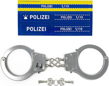 Polizei Handschellen Kinder Aus Metall - Ausr&uuml;stung F&uuml;r Das Polizei Kost&uuml;m Kinde