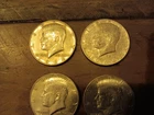 1964 Kennedy Half Dollar 50c Piece Coin Circulated 90% Silver Lot Of 4 50 Cents