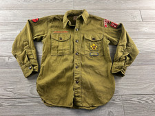 Boy Scouts of America Uniform Shirt Kids Green Sanforized Vintage 60s