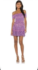 SPELL & The Gypsy Journey Rara Mini Dress Size XXS rare Smock Mulberry Purple