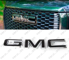 Front Grille Chrome Black GMC Emblem Badge Fit 2021-2026 Yukon Yukon XL