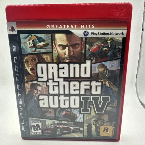 Grand Theft Auto IV PlayStation 3, 2008, PS3 GTA 4 Greatest Hits With Map CIB