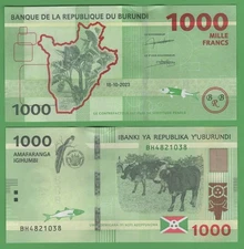 Burundi 1,000 Francs P-51 UNC 2023 World Banknote African Currency