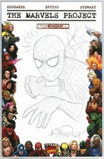 MARVELS PROJECT #1  BLANK VARIANT SIGNED BILLY TAN REMARKED SPIDER-MAN SKETCH